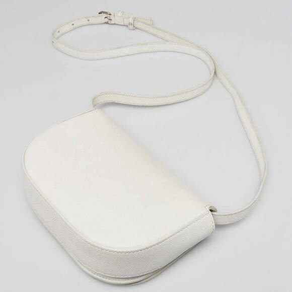 Balenciaga White Grained Leather Ville Day S Crossbody Flap Bag - Picture 2 of 8